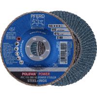 PFERD TOOLS 67788116 PFC 115 Z 80 SG POWER STEELOX Lamellenschijf Diameter 115 mm Boordiameter 22.23 mm RVS, Staal 10 stuk(s)