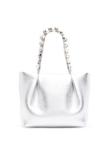 Aquazzura mini sac cabas Galactic en cuir - Argent