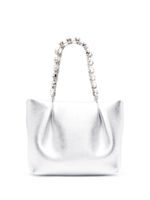 Aquazzura mini sac cabas Galactic en cuir - Argent