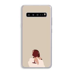 I drink wine: Samsung Galaxy S10 5G Transparant Hoesje