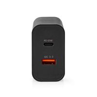 Oplader | Snellaad functie | 2.0 / 2.25 / 3.25 A | Outputs: 2 | USB-A / USB-C© | 65 W | Automatisc - thumbnail