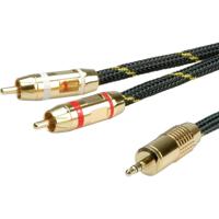 ROLINE GOLD audio aansluitkabel 3,5 mm stereo - 2x cinch, M/M, Retail Blister, 2,5 m - thumbnail