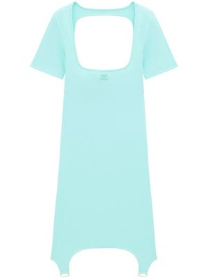 Courrèges robe courte à encolure carrée - Bleu