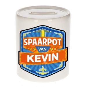 Vrolijke kinder spaarpot voor Kevin   -