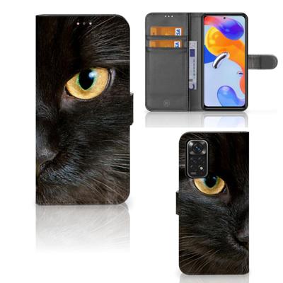 Xiaomi Redmi Note 11 Pro 5G/4G | Telefoonhoesje | Met pasjeshouder | Zwarte Kat