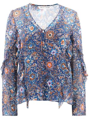 Veronica Beard Zijden top - Blauw Veronica Beard Zijden top - Blauw