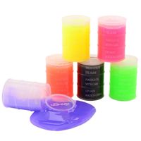 1x Potjes speelgoed/hobby slijm paars in olievat 5,5 x 8 cm 150 ml inhoud   -