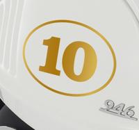 Auto stickers gouden nummer 10