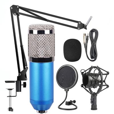 BM-800 Mic Kit condensator microfoon met verstelbare Mic Suspension Scissor arm shock mount en dubbellaags pop filter voor studio opname live uitze