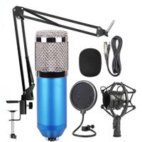 BM-800 Mic Kit condensator microfoon met verstelbare Mic Suspension Scissor arm shock mount en dubbellaags pop filter voor studio opname live uitze