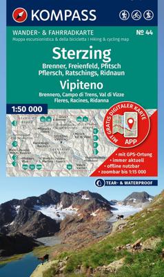 Wandelkaart 44 Sterzing - Vipiteno | Kompass
