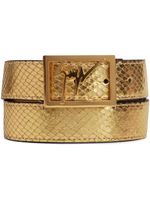 Giuseppe Zanotti ceinture Linum en effet peau de serpent - Or