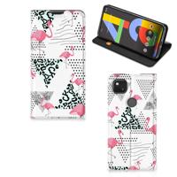 Google Pixel 4a | Hoesje maken | Flamingo Triangle
