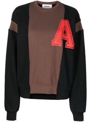 AMBUSH sweat imprimé à design patchwork - Noir