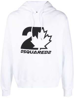 DSQUARED2 hoodie à logo imprimé - Blanc