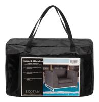 Exotan Beschermhoes Rhodos Fauteuil - Zwart - thumbnail