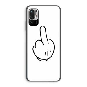 Middle finger white: Xiaomi Redmi Note 10 5G Transparant Hoesje