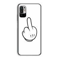 Middle finger white: Xiaomi Redmi Note 10 5G Transparant Hoesje