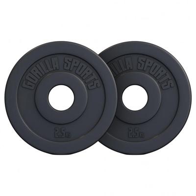 Olympische Halterschijven 2 x 2,5 kg Kunststof - 50 mm