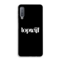 Topwijf Zwart: Samsung Galaxy A7 (2018) Transparant Hoesje