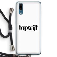 Topwijf Wit: Huawei P20 Transparant Hoesje met koord