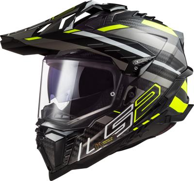 LS2 Helmet mx701 exp.car. edge m bl./yel./titanium