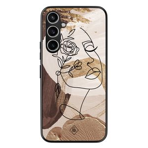 Samsung Galaxy S23 FE hoesje - Abstract gezicht bruin
