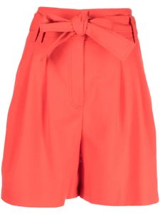 Sonia Rykiel short à taille haute ceinturée - Orange