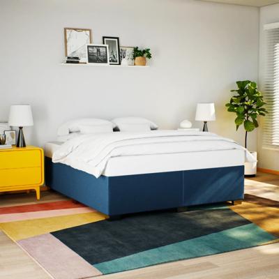 Bedframe zonder matras stof blauw 200x200 cm