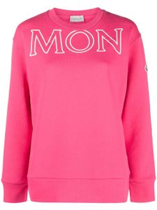 Moncler sweat à logo imprimé - Rose