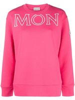 Moncler sweat à logo imprimé - Rose