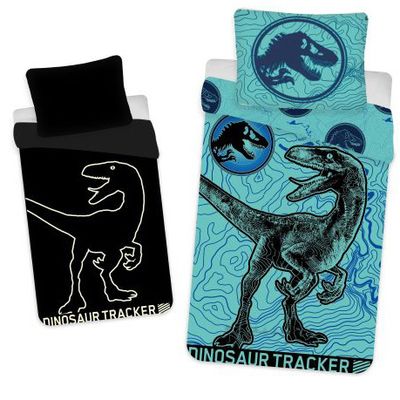 Jurassic World Dekbedovertrek Tracker Glow in the Dark