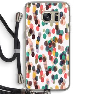 Tropical Dots: Samsung Galaxy S7 Transparant Hoesje met koord
