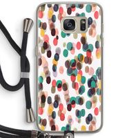 Tropical Dots: Samsung Galaxy S7 Transparant Hoesje met koord