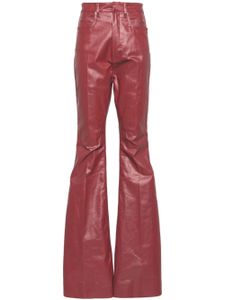 Rick Owens pantalon Bolan à coupe évasée - Rouge