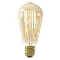 Leen Bakker - Calex Smart LED-rustieklamp - 7W - Glas - Goudkleurig - 6.4x6.4x14 Cm