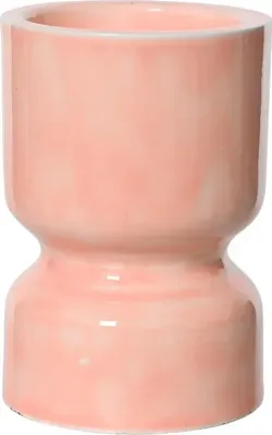 Decoris kandelaar ijzer deco 10.5x15cm roze