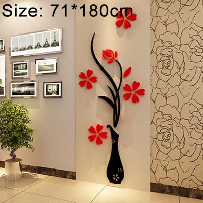 Creatieve vaas 3D acryl stereo muur stickers TV achtergrond muur corridor Home Decoratie grootte: 71x180x5cm