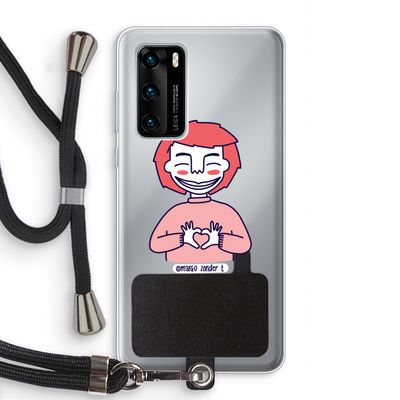 Hartje: Huawei P40 Transparant Hoesje met koord