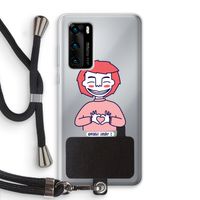 Hartje: Huawei P40 Transparant Hoesje met koord
