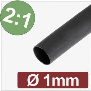 Quadrios 24CA261 Krimpkous zonder lijm Zwart 1 mm 0.50 mm Krimpverhouding:2:1 per meter