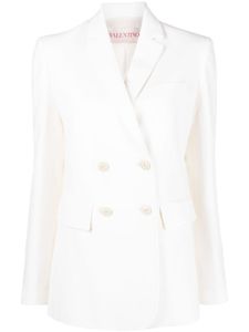 Valentino Garavani blazer en laine à boutonnière croisée - Blanc