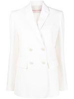 Valentino Garavani blazer en laine à boutonnière croisée - Blanc