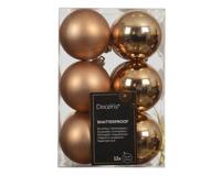 Kerstballen kunststof d6 cm brandy 12 st Decoris - Decoris Kerstballen kunststof d6 cm brandy 12 st Decoris - Decoris