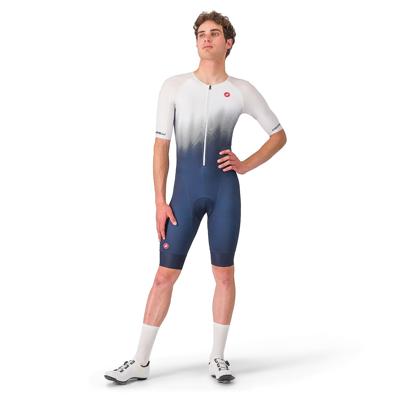 Castelli core tri suit short sleeve blauw heren