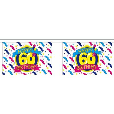 60e verjaardag luxe vlaggenlijn