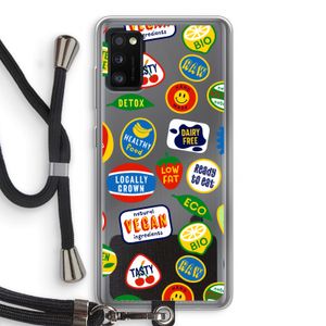Fruitsticker: Samsung Galaxy A41 Transparant Hoesje met koord