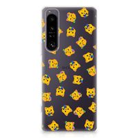 TPU bumper voor Sony Xperia 1 IV Katten Emojis