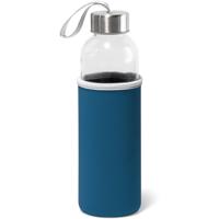 Sport waterfles/drinkfles - met softshell beschermhoes blauw - 520 ml - Sportfles - Bidon - thumbnail