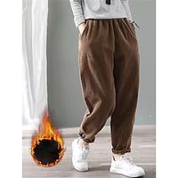 damesbroeken corduroy broeken harembroeken volledige lengte streetwear casual buiten straat zwart roze m l herfst winter Lightinthebox